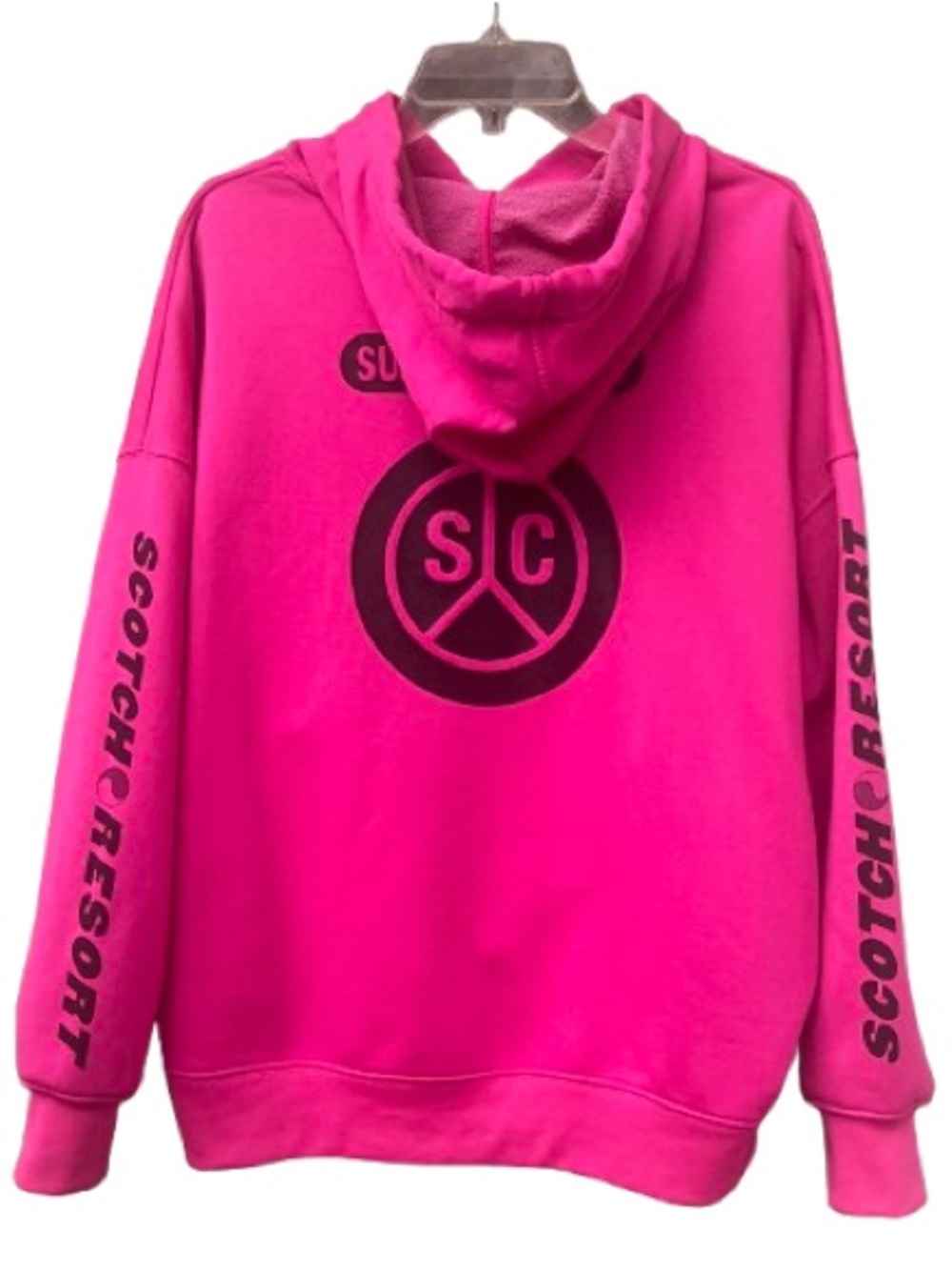 Scotch & Soda Maison Scotch Hot Pink Sun Collective Graphic Hoodie Medium